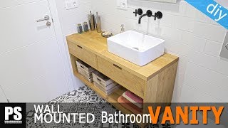 How to Make a Wall Mounted Bathroom Vanity [upl. by Ffirahs547]