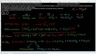 Selectividad Galicia Julio 2019 Opción A Problema 3 Tema Reacciones REDOX Ajuste Ión Electrón [upl. by Ardnaed334]