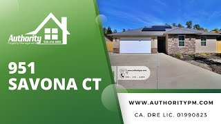 951 Savona Ct Offered By Authority Property Management Redding CA [upl. by Nahshu]