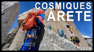 Peak Season Crowds on the Cosmiques Arete  Chamonix France [upl. by Atinahs]