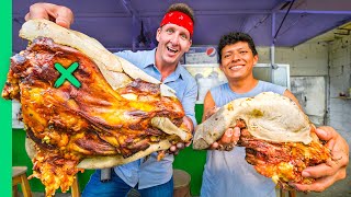 Cow Head Tacos WILD Mexican Street Food in Yucatan [upl. by Cotterell954]