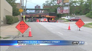 Sassafras Street closed for repaving work [upl. by Lenard333]