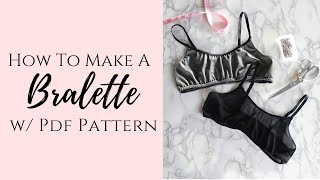 How To Make A Simple DIY Bralette A Step BY Step SewAlong Tutorial [upl. by Damick]