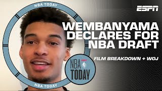 Victor Wembanyama declares for 2023 NBA draft  Wojs latest on Nick Nurse Ja Morant  NBA Today [upl. by Nett]