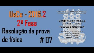 FÍSICA–UECE–20162–2ª FASE Questão07 Em um experimento A sobre eletromagnetismo um fio condutor [upl. by Ephrem]