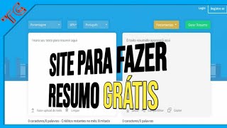 O MELHOR SITE PARA FAZER RESUMO DE TEXTO  GRÁTIS [upl. by Daloris505]