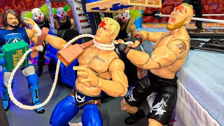 Cody Rhodes vs Brock Lesnar Action Figure Match Hardcore Championship [upl. by Airun622]