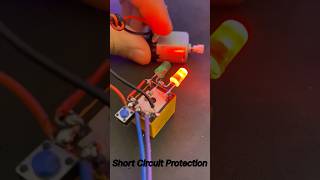 Short Circuit Protection using relay Green LED for normal red LED for fault reset with a button🚨 [upl. by Siravat]