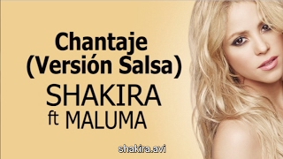 Shakira  Chantaje Versión Salsa ft Maluma Lyrics Video [upl. by Shanda]