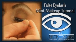 False Eyelash Application  Theatrical MiniMakeup Tutorial [upl. by Aiehtela]