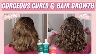 How to Style Wavy Curly Hair and Promote Hair Growth with Kerotin [upl. by Scheld]