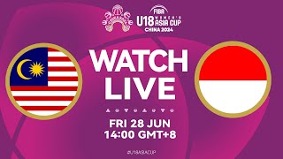 Malaysia v Indonesia  Full Basketball Game  FIBA U18 Womens Asia Cup 2024  Division A [upl. by Mera]