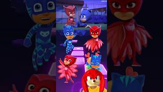 PJ Masks  CatBoy 🆚 Owlette X Dance Song Tiles Hop EDM Rush shorts [upl. by Suk]