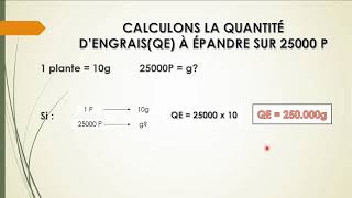 COMMENT CALCULER LA QUANTITÉ DENGRAIS A COMMANDER POUR SON CHAMP [upl. by Anikes]