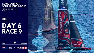 EPIC RACING🔥 Louis Vuitton 37th Americas Cup Race 9  Emirates Team New Zealand vs INEOS Britannia [upl. by Durman]