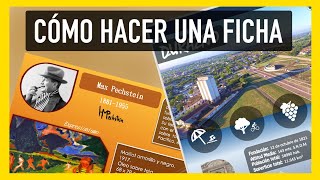 Cómo hacer una ficha de resumen  Diseño y creación [upl. by Anattar]