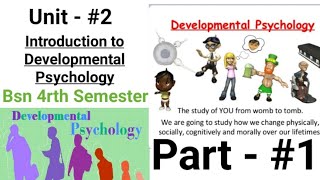 Unit2 Introduction to Developmental psychology  Bsn  4rth semester  Part 1 Erikson Theory [upl. by Berta]