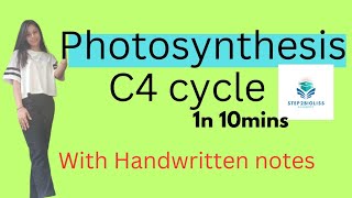 C4 cycle in Photosynthesis l with easy tricks handwrittennotes biology neet [upl. by Htilil]