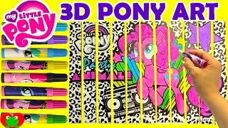 My Little Pony 3D Pony Art Color In with Hatchimal Colleggtible Surprises [upl. by Borszcz]