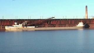 Loading taconite in to the Michipicoten at LSampI docks Marquette MICH 10102005 [upl. by Fugazy499]