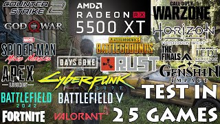 RX 5500 XT 8GB  Test in 25 Games in 2024  RX 5500 XT 8GB Gaming [upl. by Sidnee]