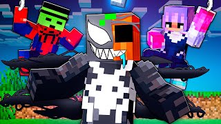 VENOM vs SPIDERMAN Cazadores en Minecraft [upl. by Ruben]