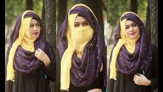 Eid SpecialSide layer Hijab Style with Niqabwithout niqabFull Coverage [upl. by Stig]