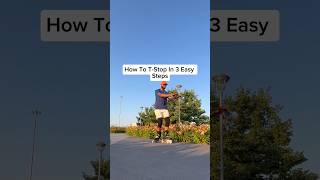 Easiest Way To Stop On Rollerblades 🔥😳 rollerblading tips shorts [upl. by Ariaet]