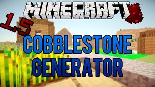 ★ Minecraft 15  CobbleStone Generator Tutorial  Using Hoppers [upl. by Tshombe]