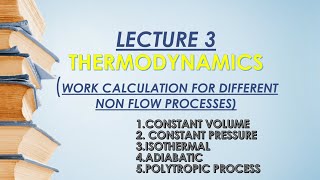 NON  FLOW PROCESSES IN THERMODYNAMICS DERIVATION AND CONCEPT explore gate barcelona upsc [upl. by Hallock]