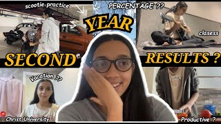 Second year RESULT percentage 🥲internship PRODUCTIVE vacation youtube christuniversity [upl. by Saloma]