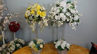 Dollar Store Tall Table Centrepiece Ideas DIY [upl. by Elburt]