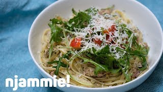 Pasta pesto met tonijn Recept  njammie [upl. by Haig]