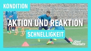 Fussballtraining Aktion und Reaktion  Schnelligkeit  Kondition [upl. by Kciredec]