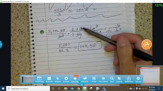 Word problem involving conversion between compound units using dimensional analysis [upl. by Cecily]