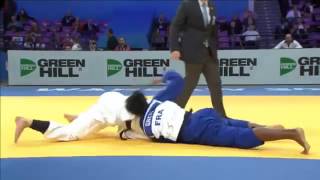 European judo championships 2017 57kg Gnetos perfectly applied koshi jime [upl. by Drahsir450]