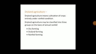 Dryland agriculture and its types  dry farming  dryland farming  rainfed farming in short [upl. by Rasec]