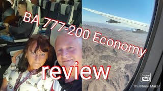 BA 777200 ECONOMY GATWICK TO LAS VEGESTRAVEL DAYMEALSWIFIREVIEW [upl. by Notsecnirp745]