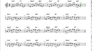 Chromatically Ascending IIV Using Chord Tones Starting From Each Scale Degree [upl. by Joy468]