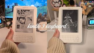 🃏kindle 3 keyboard aesthetic unboxing  is it worth it in 2024 [upl. by Ojiram356]