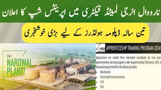 Narowal Energy Limited Apprenticeship Program 2024  New Jobs in Narowal  Jobs in Narowal City [upl. by Anneliese]