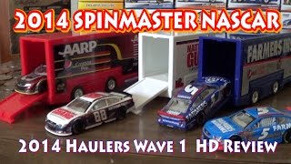 2014 NASCAR Authentics Wave 1 Haulers HD Unboxing and Review [upl. by Burney273]