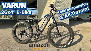 Varun 26quot Fat Tire Electric Bike  Rugged Long Range Full Suspension And For All Terrain [upl. by Inva]