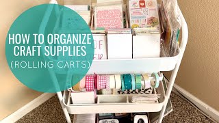 How to Organize Your Craft Supplies Cart Project Life [upl. by Virgel]