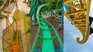 Every Roller Coaster at Dorney Park Front Seat POV Iron Menace Steel Force Talon Hydra [upl. by Carley406]