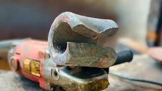 Axe Making  Forging A Sharp AXE From A Strange Rusty Leaf Spring [upl. by Veno776]