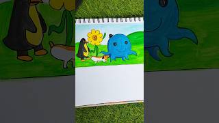 Day1 of painting my favorite cartoon character Oswald shorts artshorts paintinganddrawingforkids [upl. by Bosson]