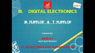 JK FLIP FLOP I T FLIP FLOP I HSE 2 ELECTRONICS CLASS 13 [upl. by Karlis]