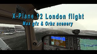 XPlane 12  London flight full gfx [upl. by Onibla]