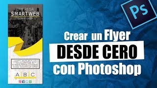 Como hacer un FLYER publicitario en Photoshop  Descarga gratis PSD [upl. by Ednutabab]